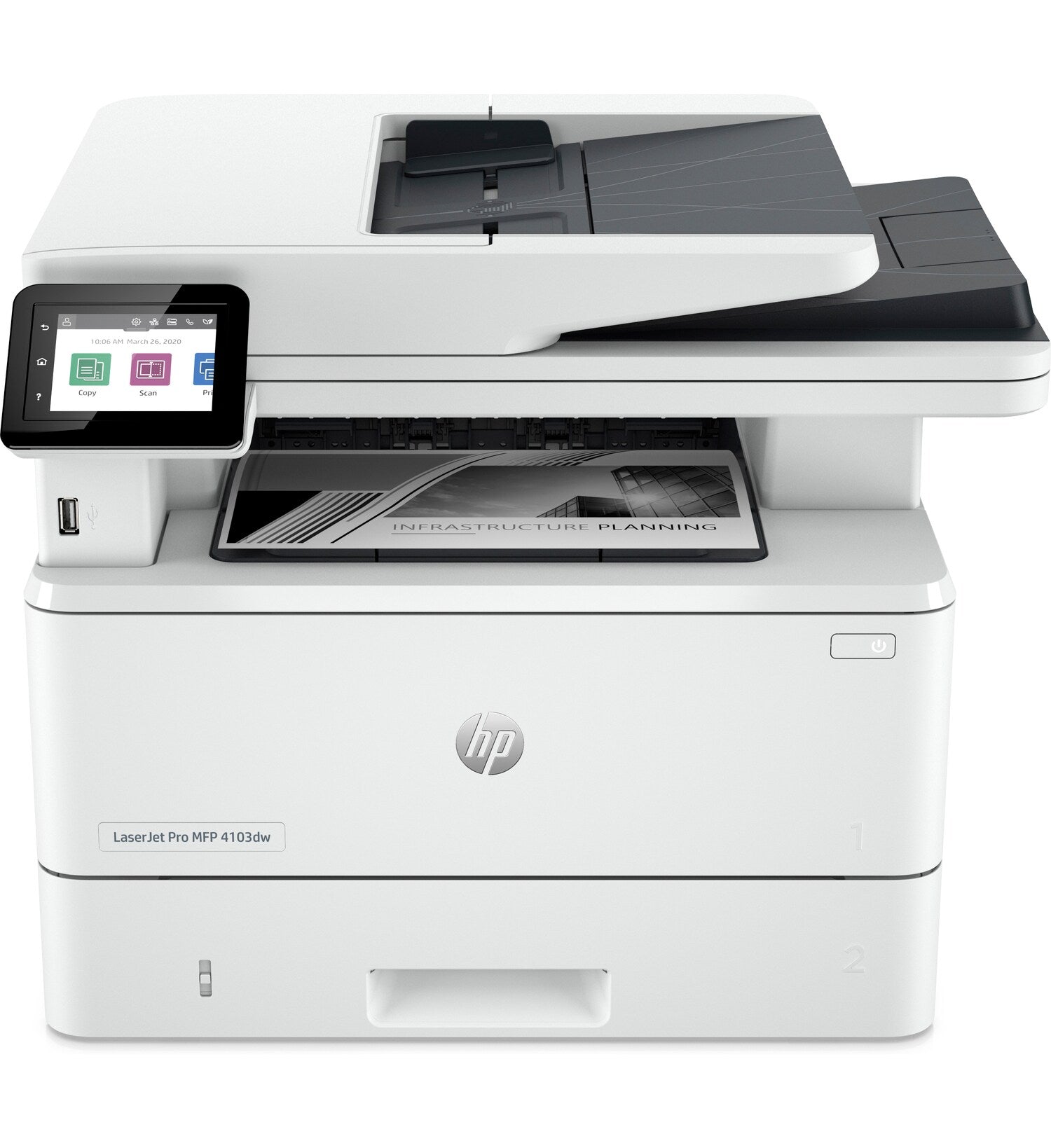 Impresora Multifunción HP LaserJet Pro 4103FDW 2Z629A - 1200 x 1200 DPI - 40 ppm, 80000 páginas por mes Impresora Multifunción HP LaserJet Pro 4103FDW 2Z629A - 1200 x 1200 DPI - 40 ppm, 80000 páginas por mes